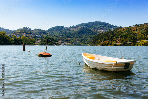 Boat on the river and tranquil scene