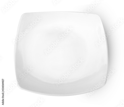 Empty plate. Isolated on white background. View from above