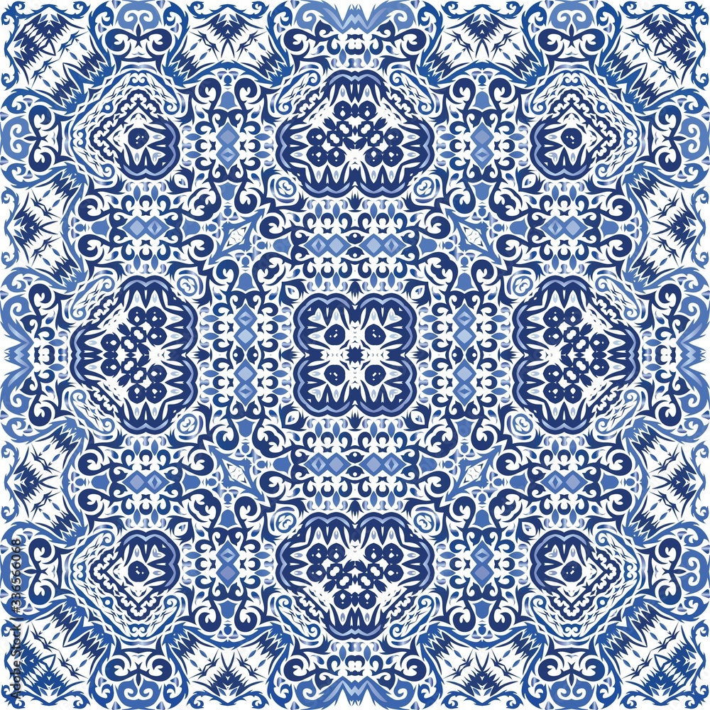Antique azulejo tiles patchwork. Antique azulejo tiles patchwork.