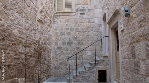 Small courtyard in Korcula old town, Croatia
