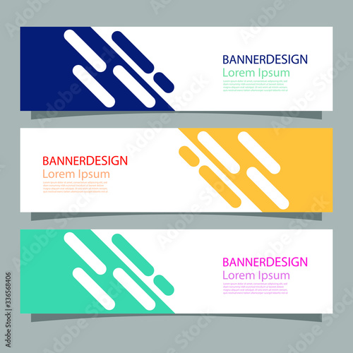 Vector abstract design banner web template.