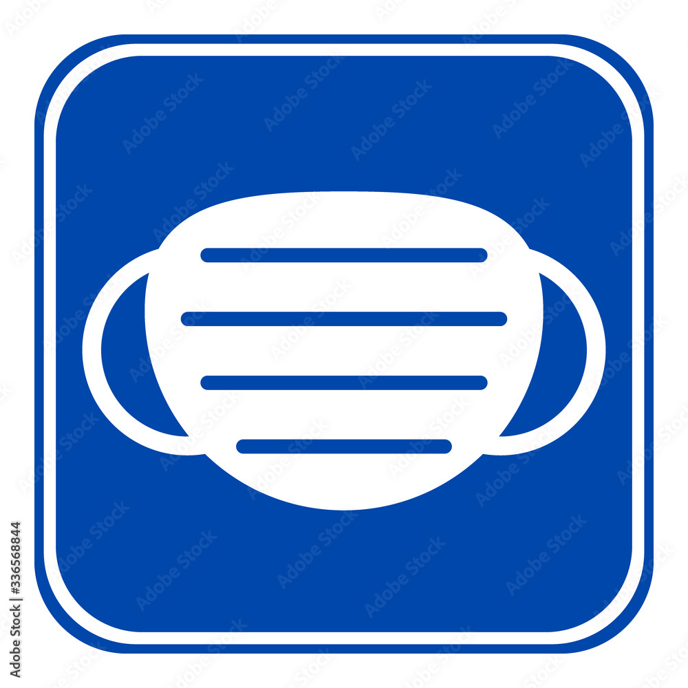 Medical mask sign. Medical mask sign.
