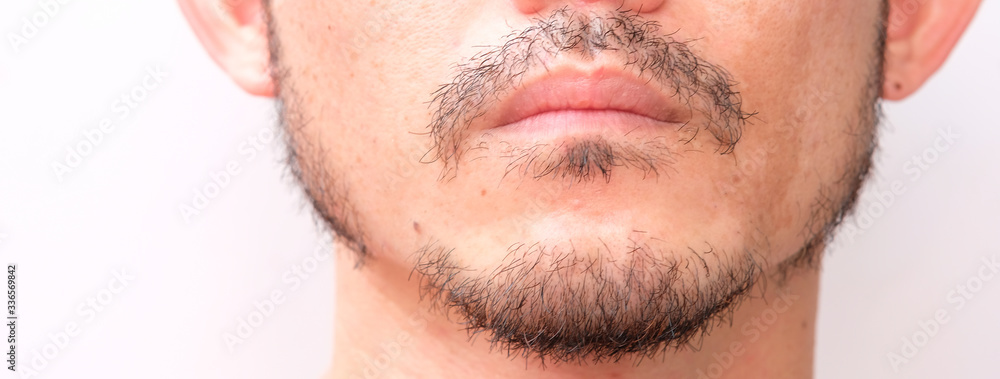 Obraz premium close up mustache on white background