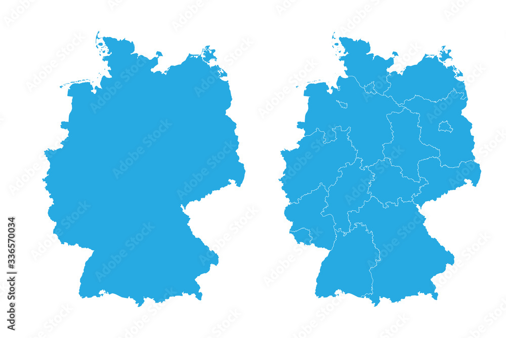 Map - Germany Couple Set , Map of Germany,Vector illustration eps 10.