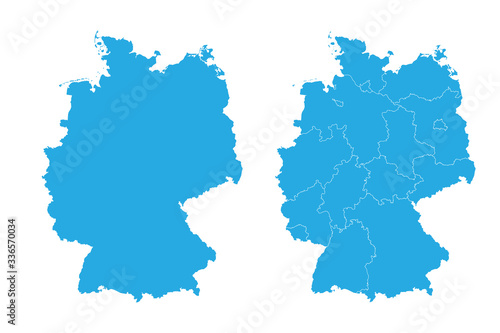 Map - Germany Couple Set , Map of Germany,Vector illustration eps 10.