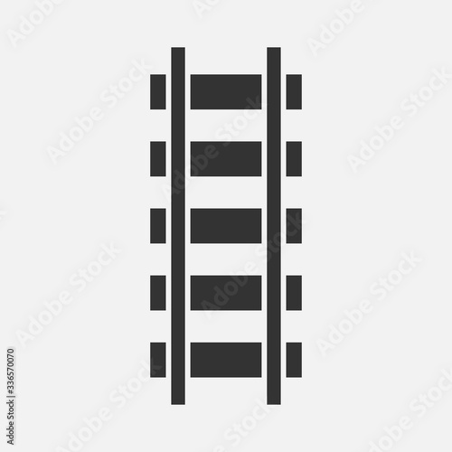 railroad track. vector Simple modern icon design illustration.