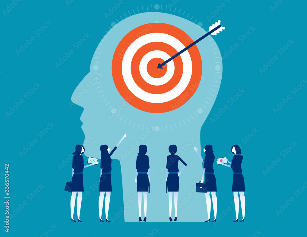 Business team customer target development for marketing. Data analysis purchaser concept Business team customer target development for marketing. Data analysis purchaser concept