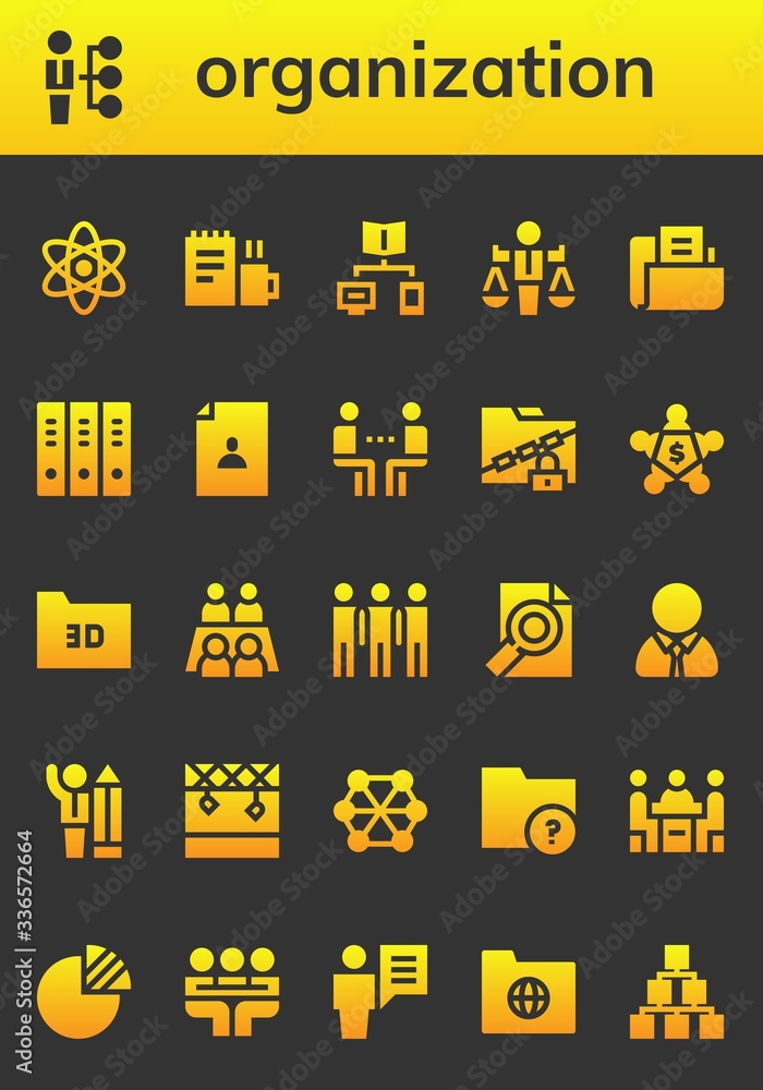 organization icon set organization icon set