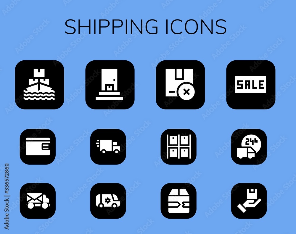 shipping icon set