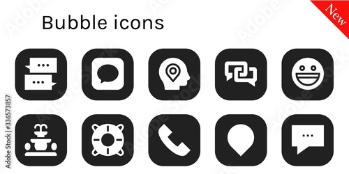 bubble icon set