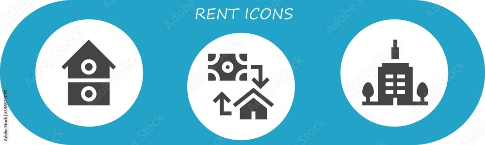 Modern Simple Set of rent Vector filled Icons Modern Simple Set of rent Vector filled Icons