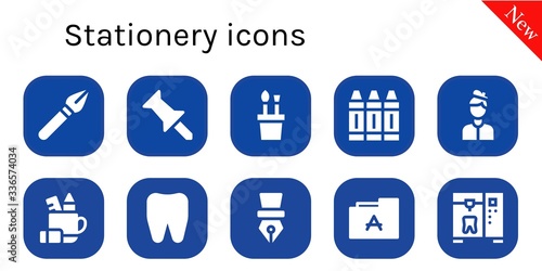 stationery icon set