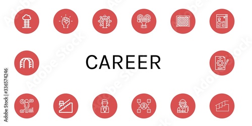 Set of career icons