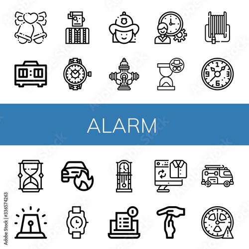 Set of alarm icons