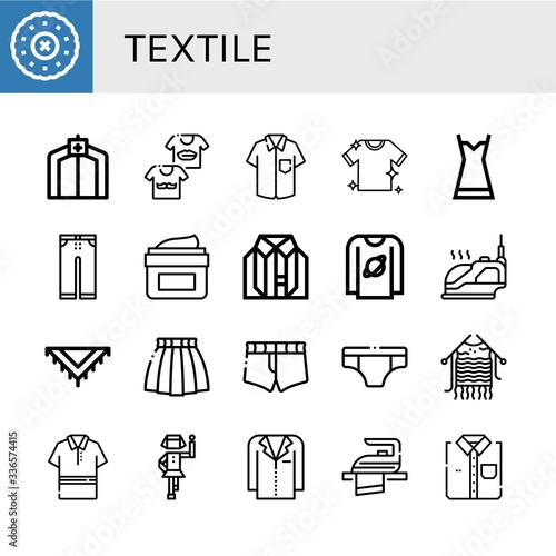 Set of textile icons
