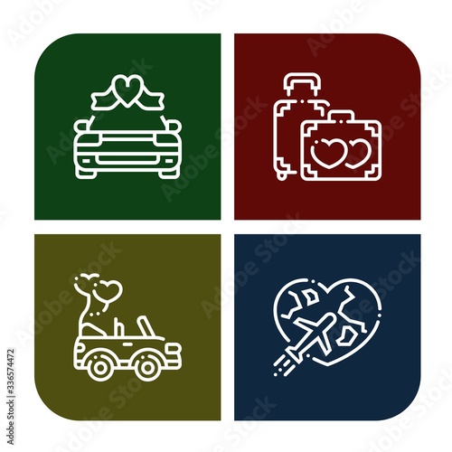 honeymoon icon set