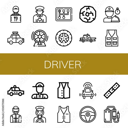 driver icon set
