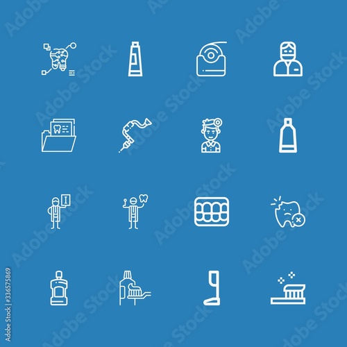 Editable 16 dentist icons for web and mobile