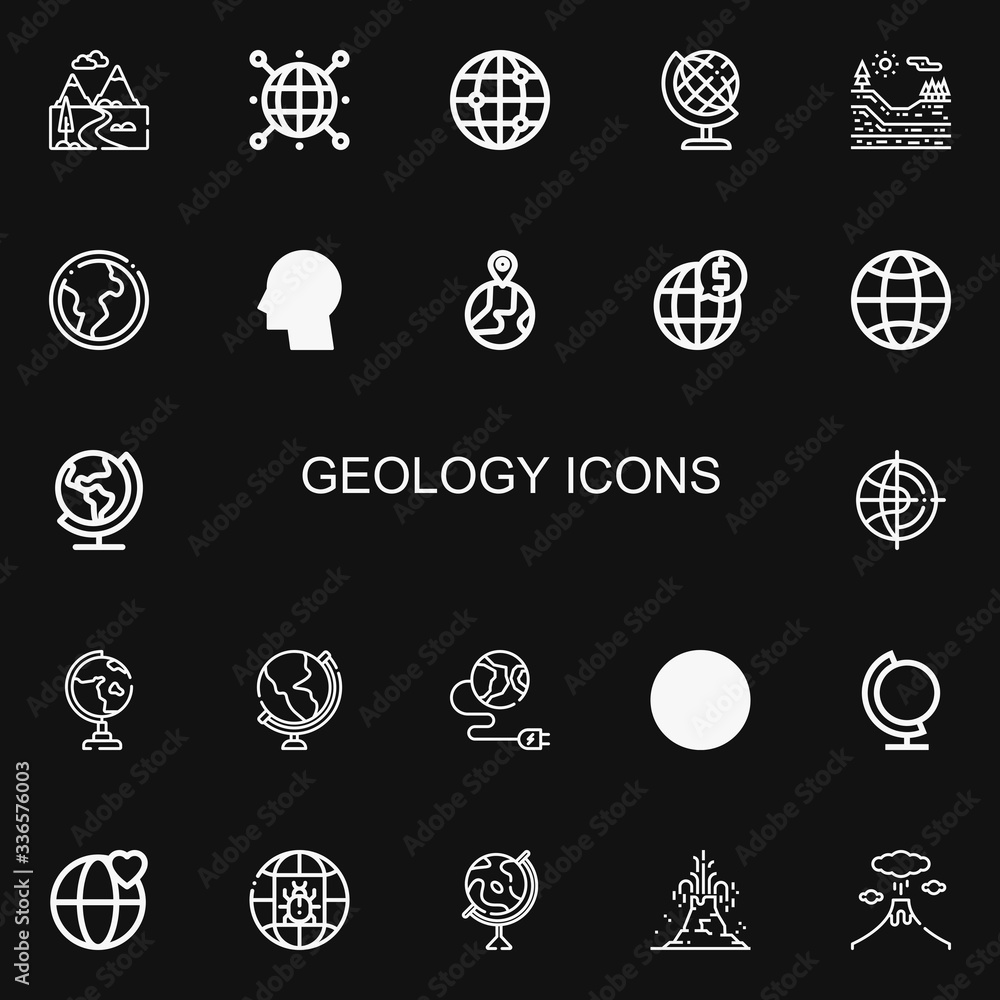 Editable 22 geology icons for web and mobile Editable 22 geology icons for web and mobile