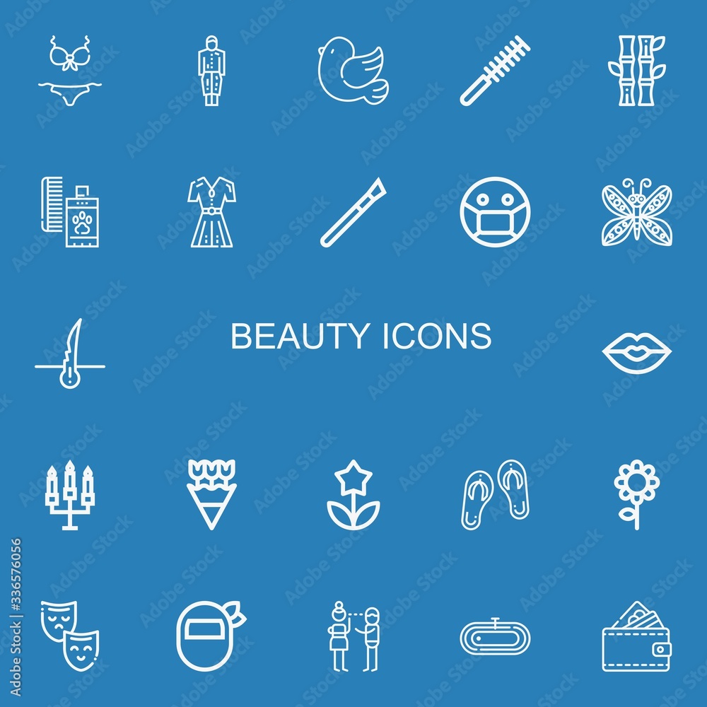 Editable 22 beauty icons for web and mobile Editable 22 beauty icons for web and mobile