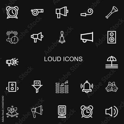Editable 22 loud icons for web and mobile