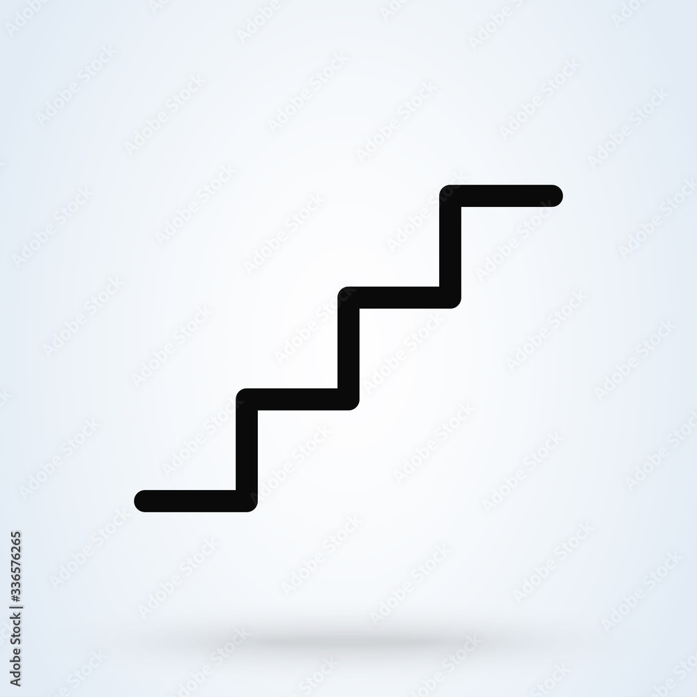 Staircase symbol icon on white background. illustration Staircase symbol icon on white background. illustration