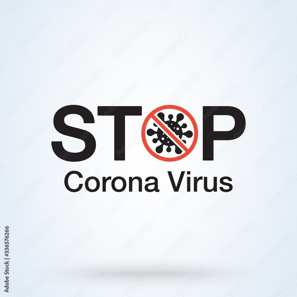 Stop Covid-19 Sign and Symbol. No Infection and Stop Coronavirus. illustration Stop Covid-19 Sign and Symbol. No Infection and Stop Coronavirus. illustration