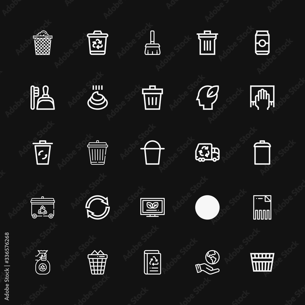 Editable 25 garbage icons for web and mobile Editable 25 garbage icons for web and mobile