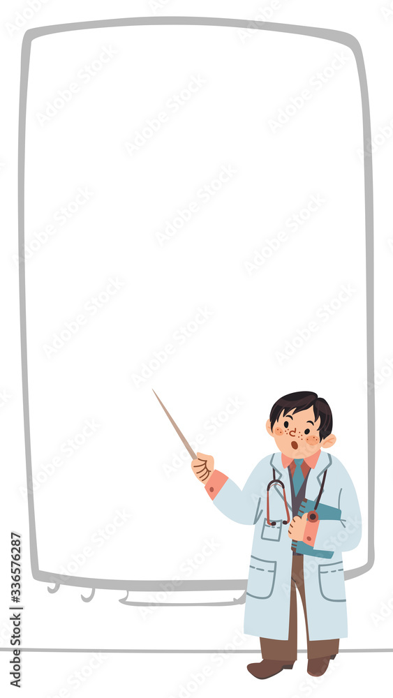 Layout for stories in which the doctor explains. Vector on white background. Layout for stories in which the doctor explains. Vector on white background.