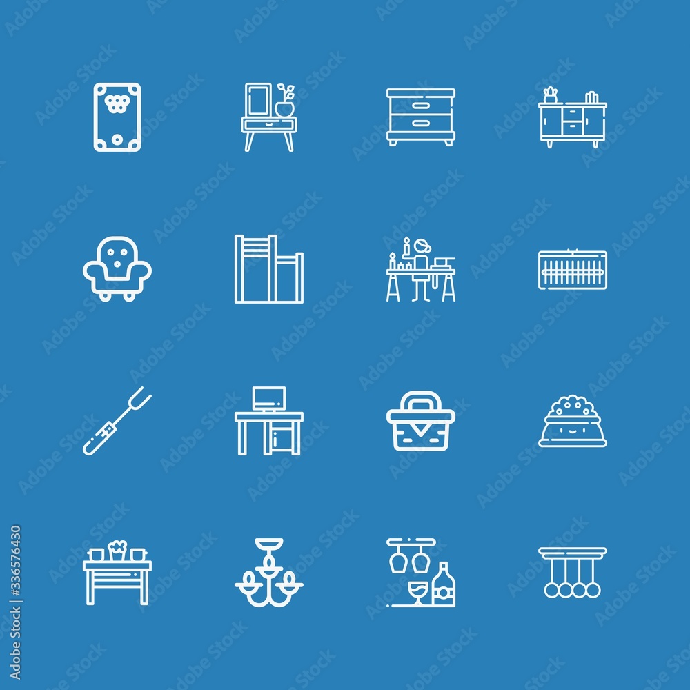 Editable 16 table icons for web and mobile Editable 16 table icons for web and mobile
