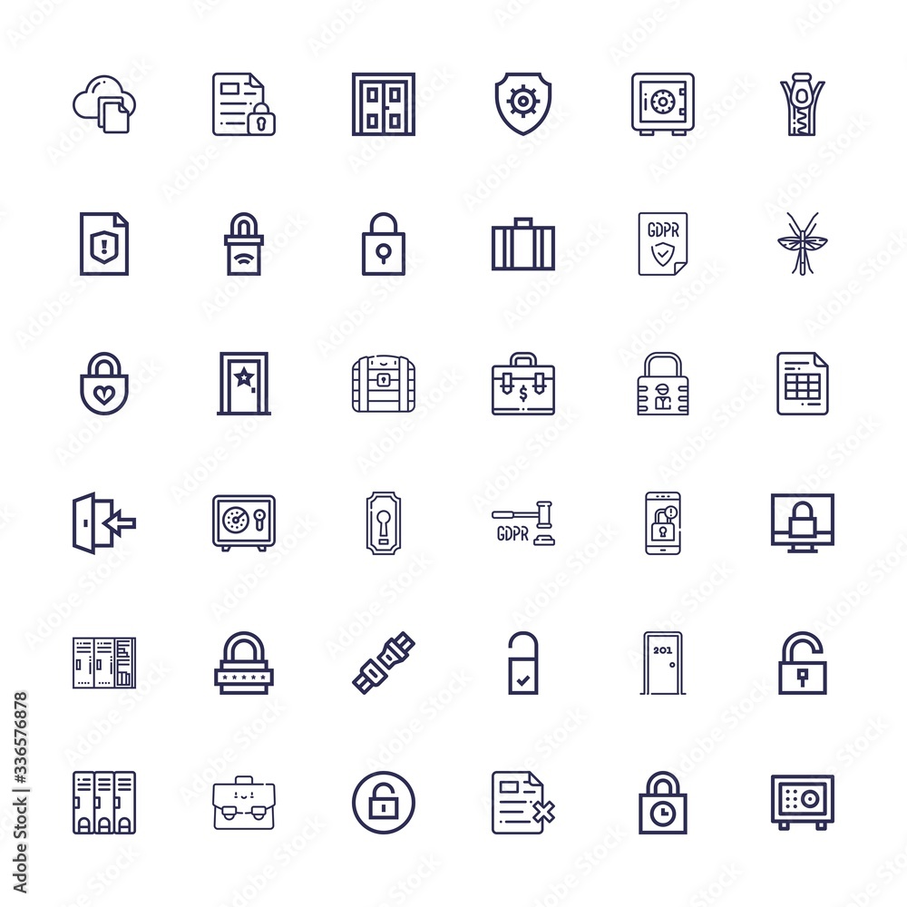 Editable 36 lock icons for web and mobile Editable 36 lock icons for web and mobile