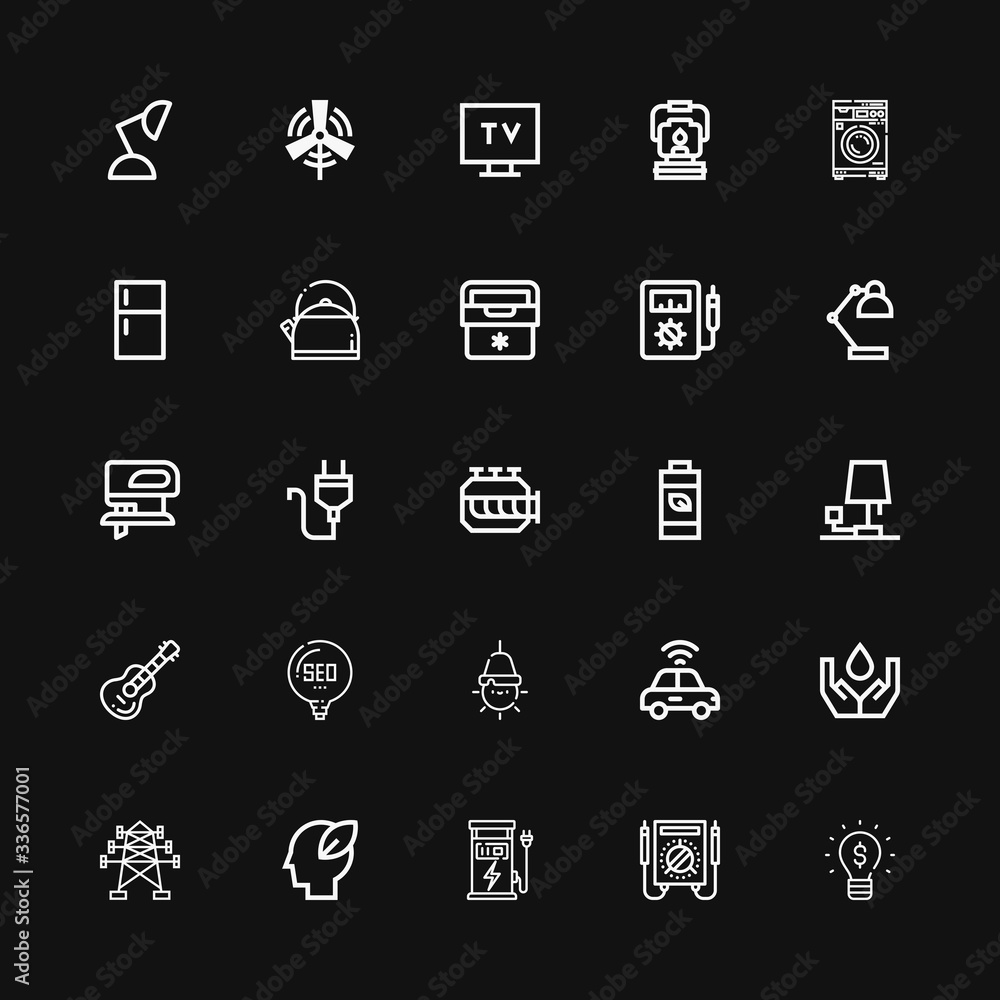 Editable 25 electric icons for web and mobile Editable 25 electric icons for web and mobile