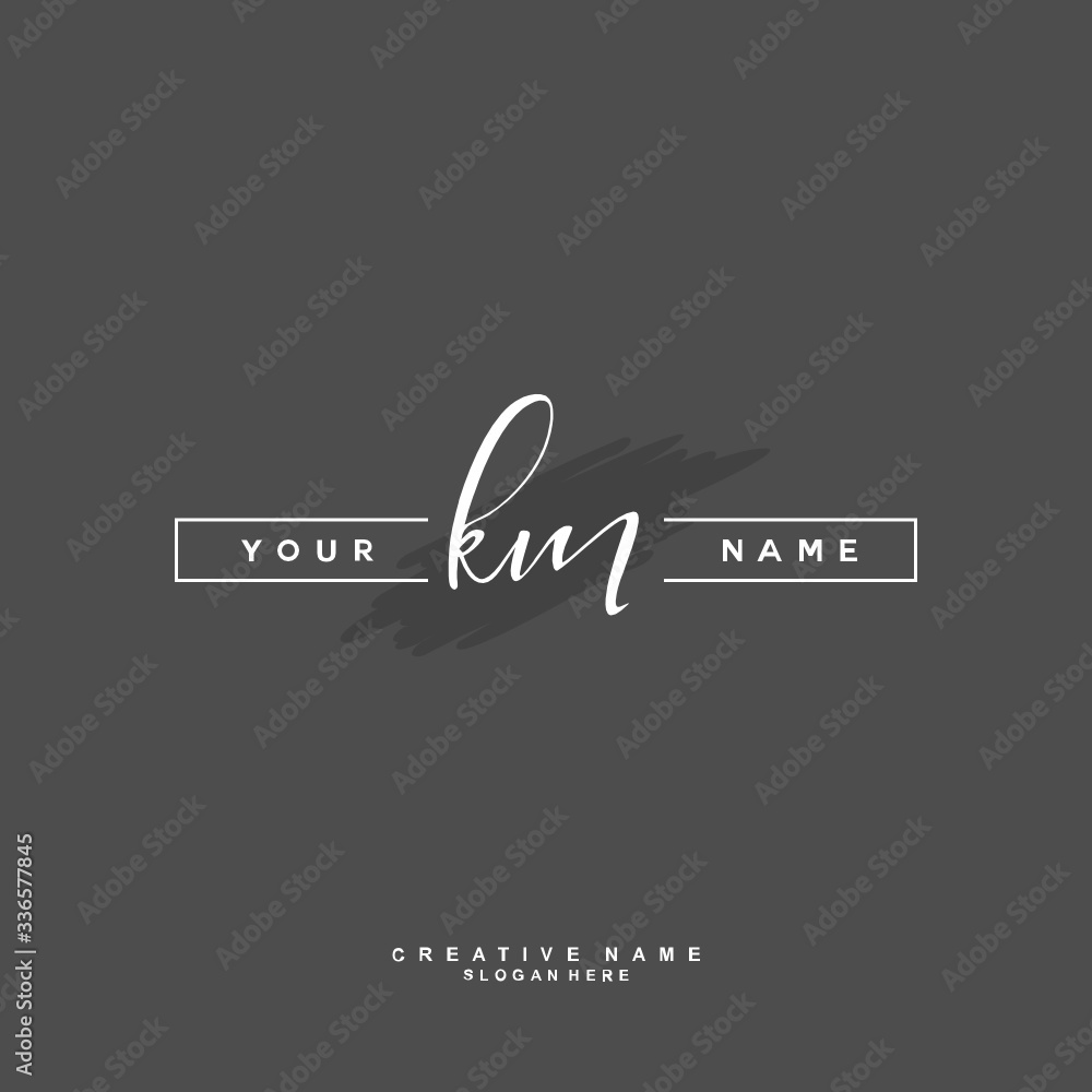 KM K M Initial logo template vector. Letter logo concept
KM K M Initial logo template vector. Letter logo concept