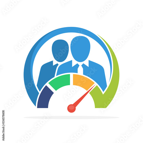 Illustration icons with expert team concepts improve work performance.