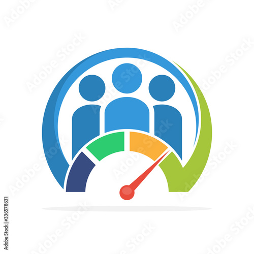 Illustrated icons with the concept of improving team performance