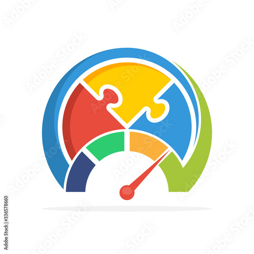 Illustrated icons with the concept of improving and optimizing solutions