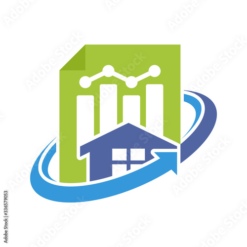Illustrated icons with the concept of housing & settlement statistics report.