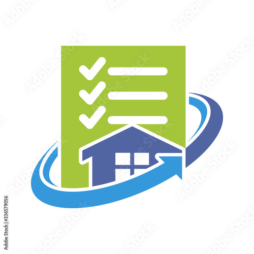 Illustrated icons with the concept of completing work assignments from home.