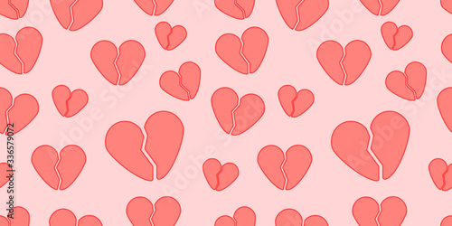 broken heart seamless pattern