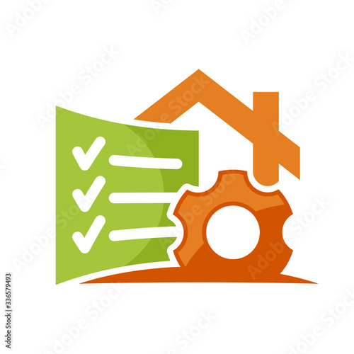 Illustrated icons with the concept of completing work assignments from home.