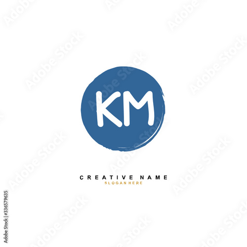 Free Download 
K M KM Initial logo template vector. Letter logo concept - GFXLoad