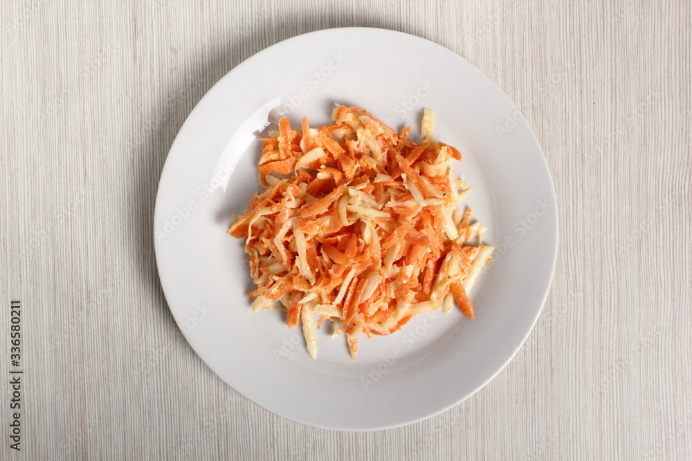 Carrot and celeriac salad with mayonnaise Carrot and celeriac salad with mayonnaise