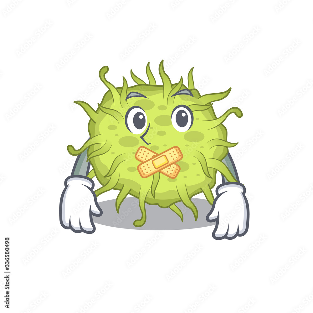 bacteria coccus cartoon character style with mysterious silent gesture bacteria coccus cartoon character style with mysterious silent gesture