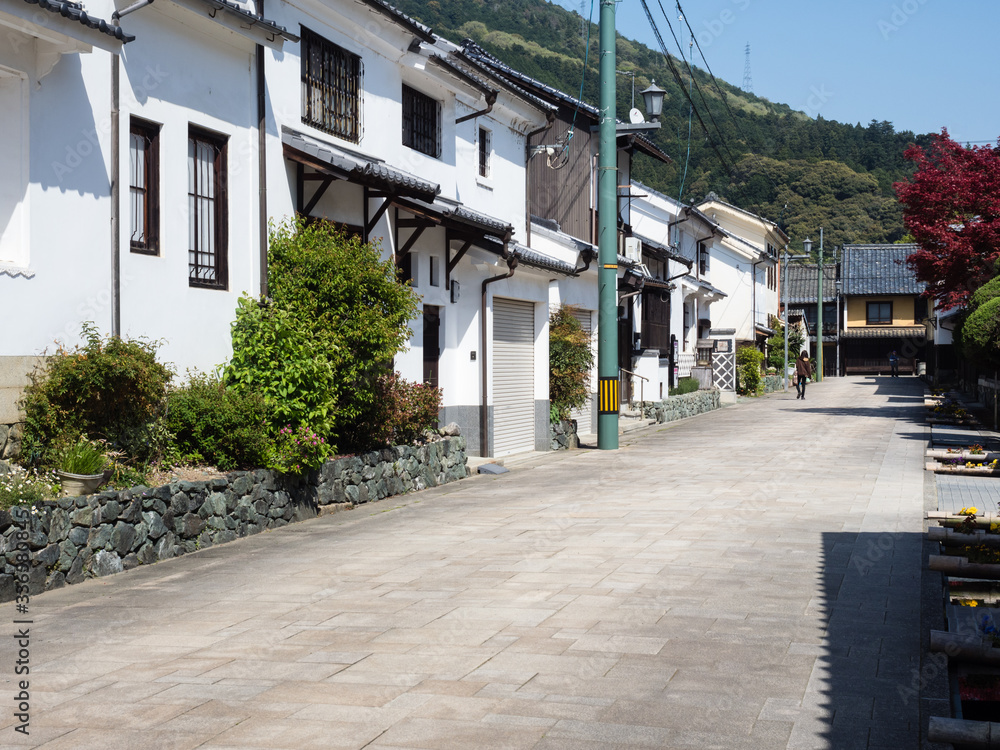 Traditional Japanese houses in historic Ozu Old Town - Ehime prefecture, Japan Traditional Japanese houses in historic Ozu Old Town - Ehime prefecture, Japan
