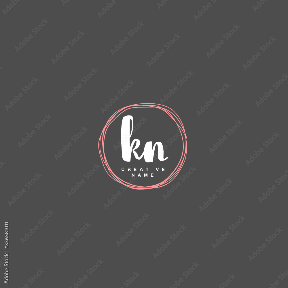 K N KN Initial logo template vector. Letter logo concept K N KN Initial logo template vector. Letter logo concept