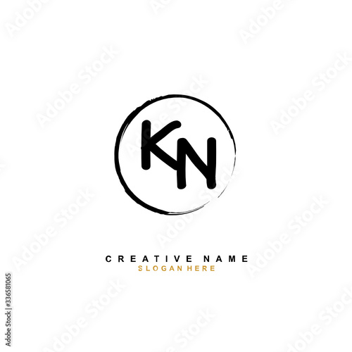 Free Download K N KN Initial logo template vector. Letter logo concept - GFXLoad