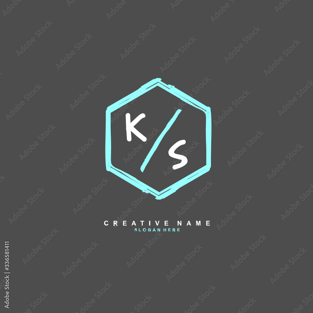 K S KS Initial logo template vector. Letter logo concept K S KS Initial logo template vector. Letter logo concept