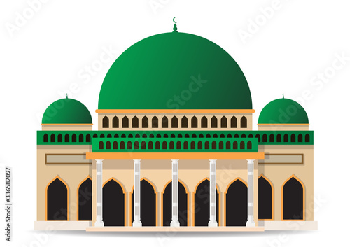 Modern mosque flat design