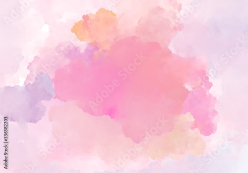 Pink watercolor background. Digital drawing.Sweet pastel. gradient background Colorful Paint like graphic. Color glossy. Beautiful painted Surface design abstract backdrop.