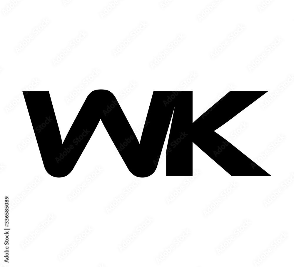Initial 2 letter Logo Modern Simple Black WK
Initial 2 letter Logo Modern Simple Black WK